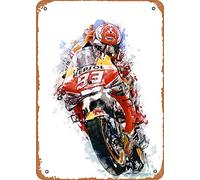 Affiche décorative en étain Marc Marquez - 20,3 x 30,5 cm