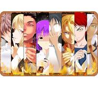 Affiche décorative murale en métal rétro Food Wars Shokugeki No Soma 20,3 x 30,5 cm