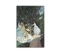 Affiche décorative sur toile Claude Monet (Femmes dans le jardin) - Impression sur toile - Décoration d'intérieur - 20 x 30 cm