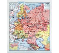 - Affiche décorative Vidal Lablache N° 34 BIS - URSS ET FINLANDE - POLITIQUE ET INDUSTRIELLE - 100 x 120 cm - Art Mural (reproduction) - Bâche 340 g/m²