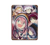 Affiche décorative vintage en métal style japonais Laid-Back Camp 9 pour pub, club, café, bar, maison, 30 x 40 cm