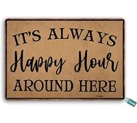 Affiche décorative vintage « It's Always Happy Hour Around Here » - Décoration murale en métal - 20,3 x 30,5 cm
