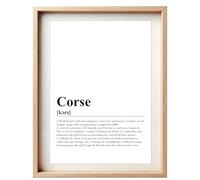 Affiche Définition Corse - Poster Style Dictionnaire | Déco Murale Minimaliste, Idée Cadeau Amoureux de l'Île de Beauté