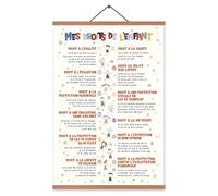 Affiche Des Droits De L'enfant,Poster Éducatif,Poster De Motivation,Décoration Murale Pour Crèche Ou École Primaire,Avec Baguette En Teck, Format A2 (60x40cm) (Type A)