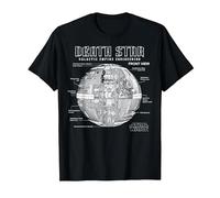 Affiche des schémas de l'étoile de la Mort de Star Wars T-Shirt, Homme, Noir, 5XL