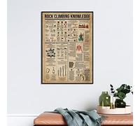 Affiche d'escalade avec connaissances - Comprendre les types d'escalade - Cadeau pour les amateurs d'escalade - Cadeau pour les amateurs d'escalade - Cadeau amusant pour chambre et bureau - 15,2 x