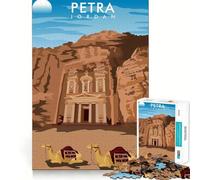 Affiche Design Petra Jordan, Puzzle de 1000 pièces pour Adolescents, améliore la mémoire, détend l'esprit, Cadeau créatif aux Bords Nets (38x52cm)