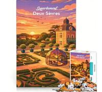 Affiche Deux-Sèvres Puzzle 1000 pièces | La course de vitesse manuelle difficile et stimulante est idéale comme cadeau. 75x50cm