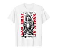 Affiche d'histoire martiale à l'encre audacieuse de Samurai Warrior T-Shirt