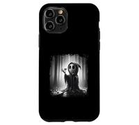 Affiche d'horreur visage effrayant Halloween fantôme en forme de cœur doigt Coque pour iPhone 11 Pro