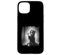 Affiche d'horreur visage effrayant Halloween fantôme en forme de cœur doigt Coque pour iPhone 15 Plus
