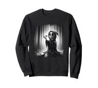 Affiche d'horreur visage effrayant Halloween fantôme en forme de cœur doigt Sweatshirt