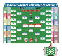 Affiche du calendrier de la Coupe du Monde 2026, taille 100 cm * 65 cm, Produits dérivés de la Coupe du Monde 2026, Essentiel pour les fans de football, Affiche de l'événement de football, Décoration