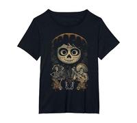 Affiche du duo Disney Pixar Coco Hector et Ernesto T-Shirt, Femme Grandes tailles, Noir, 4X
