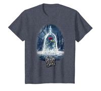 Affiche du film Disney La Belle et la Bête T-Shirt, Enfant, Bleu Chiné, 4 ans