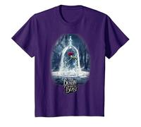 Affiche du film Disney La Belle et la Bête T-Shirt, Enfant, Violet, 2 ans