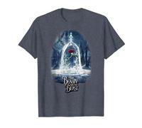 Affiche du film Disney La Belle et la Bête T-Shirt, Homme, Bleu Chiné, L