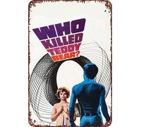 Affiche du film « Who Killed Teddy Bear ? » - Décoration murale en métal - 20,3 x 30,5 cm
