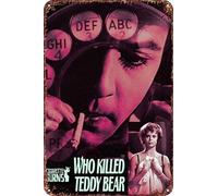 Affiche du film « Who Killed Teddy Bear ? » - Décoration murale en métal - 20,3 x 30,5 cm