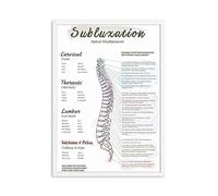 Affiche du graphique de colonne vertébrale HUMAIN Affiches et imprimés de la subluxation d'anatomie Art mural du bureau de peinture sur toile for décoration de la maison de chambre(50x70CM No Frame)