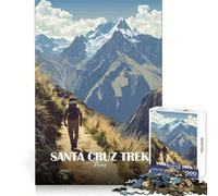 Affiche du Trek de Santa Cruz au Pérou,Puzzle de 1000 pièces pour Adultes,Exercice Mental,évasion et Pleine Conscience,Surprise de Noël Snug Lock (38x52cm)