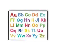 Affiche Éducative Abécédaire Majuscule Minuscule | Apprentissage Pédagogie Préscolaire Enfant A4 (21 x 29.7 cm)