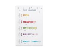 Affiche éducative Time Signature Learn Theory Music Note 60 x 90 cm
