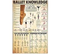 Affiche en aluminium sur les connaissances en ballet, plaque métallique sur les positions des pieds et des bras, science populaire, école, jardin, ferme, hôpital, table d'information, bar, garage, cl