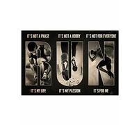 Affiche en métal avec inscription « Running It'S Not A Phase It'S My Life » 20,3 x 30,5 cm