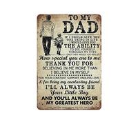Affiche en métal avec inscription « To My Dad If I Could Give You One Thing In Life » - Cadeau pour la fête des pères - Décoration murale - Convient pour la maison, les restaurants, les cafés, les