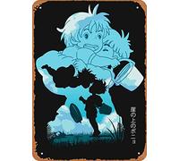 Affiche en métal de 30,5 x 20,3 cm Ysirseu Anime minimaliste en métal pour studio Ghibli Ponyo Décoration murale