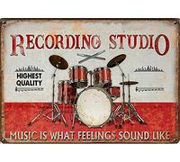 Affiche en métal rétro pour studio d'enregistrement de batterie, votre talent est le cadeau de Dieu pour vous, plaque vintage en métal, décoration murale, cadeau pour la maison, la cuisine, le bureau,
