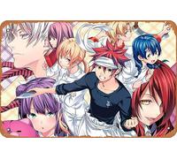 Affiche en métal rétro Soma Yukihira Erina Nakiri Megumi Tadokoro Food Wars : Shokugeki No Soma Rindo Kobayashi Momo Akanegakubo Hisako Arato - Décoration murale - 20,3 x 30,5 cm