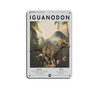 Affiche en métal vintage en forme de dinosaure Iguanodon pour pub, club, café, bar, maison, décoration murale, affiche rétro 20 x 30 cm