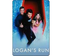 Affiche en métal vintage Logan's Run (1977) - Plaque murale décorative de style rétro - 20,3 x 30,5 cm