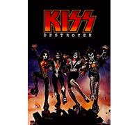 Affiche en vinyle Kiss Destroyer - Poster Kiss Band - Objet de collection - Souvenirs en métal lourd - Musique - Merch des années 70 - Maquillage rétro - Décoration murale - 30,5 x 45,7 cm
