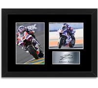 Affiche encadrée avec dédicace de Johann Zarco Motorcycle Racer Format A4