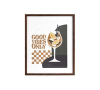 - Affiche encadrée COCKTAIL - 40 x 50 cm - Marron - COCKTAIL