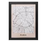 Affiche encadrée ""Paris"" 18x24cm pêche - Atmosphera createur d'interieur