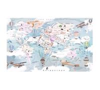 Affiche enfant carte du monde- 60x40cm - made in France