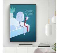 Affiche et impression humoristiques « Je déteste mon travail » sur toile,décoration murale pour salle de bain,toilettes,maison 50x70cm sans cadre