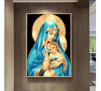 Affiche et impression murale de la série Religion, Jésus et la Vierge Marie, pour chambre à coucher, salon, décoration de la maison, peinture sur toile 50x70cm sans cadre