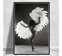 Affiche et impressions Victoria Secret Dancing Girl With Wings Peinture sur toile moderne sur l'art mural Décor de photo de mode 27,5 "x 39,3" (70x100cm) Sans cadre
