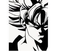 Affiche - FABULOUS - Dragon Ball Super - Goku Super Saiyan - Noir et Blanc - 30x39cm