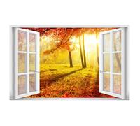 Affiche fenêtre Balade Automnale en Forêt- 60x40cm - made in France