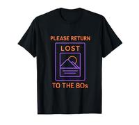 Affiche Fluo Vaporwave If Found Please Return to The 80s T-Shirt