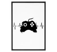 Affiche GAMER - Made In France - Tableau décoration murale - Cadeau Anniversaire Geek original rigolo (A4 (21 x 29,7 cm), Sans cadre)