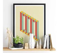 Affiche géométrique,lignes,illusion d'optique,formes,design géométrique,peinture sur toile,art mural pour salon,décoration d'intérieur 60x90cm sans cadre