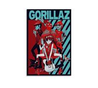 Affiche Gorillaz Musique Groupe Virtuel Couverture Pour Chambre, Art Mural Esthétique sur Toile, Décoration de Chambre à Coucher 30 x 45 cm