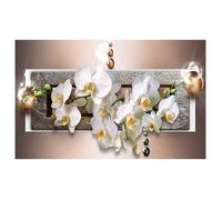 Affiche graphique fleurs d'orchidées - 60x40cm - made in France